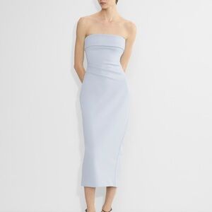 Aritzia Strapless Dress in Light Blue